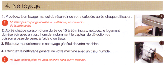 nettoyage de votre machine à café